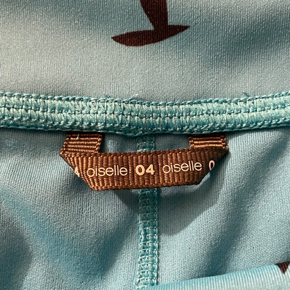 Oiselle Womens Sz 4 Bird Print Flyte Pocket Jogger Crop Running Leggings Active - Picture 2 of 7